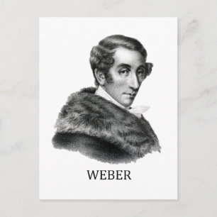 Carl Maria von Weber, svart Vykort