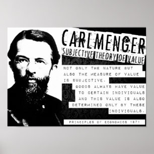 Carl Menger Austria School Libertarian Free Marke Poster