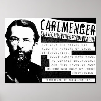 Carl Menger Austria School Libertarian Free Marke Poster