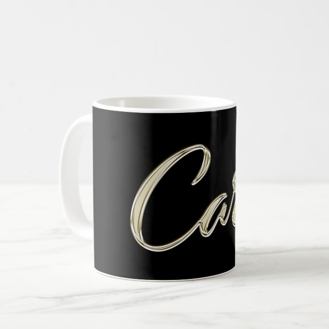 Carl Name whitegold Tasse Teetasse Kaffeetasse Kaffemugg (Framsida vänster)