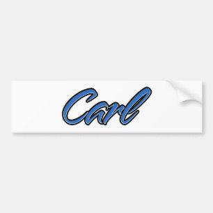 Carl Namn blue Aufkleber Sticker Autoaufkleber Bildekal