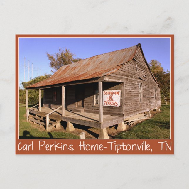 Carl Perkins Boydelvis Home-Tiptonville, TN-vykort Vykort (Framsida)