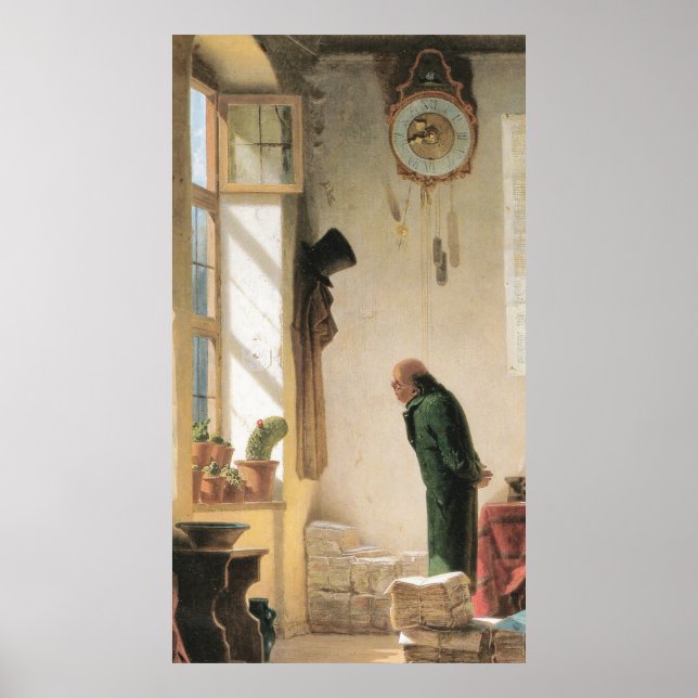 Carl Spitzweg - Der Kaktusliebhaber - Deutsch Poster (Framsidan)