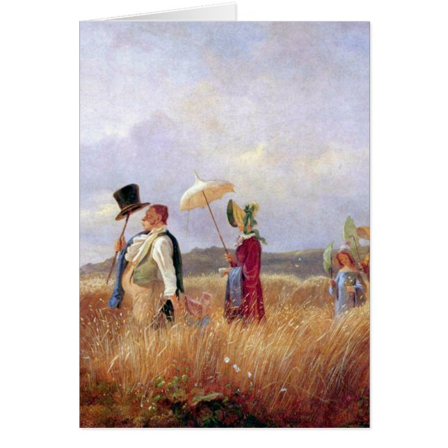 Carl Spitzweg - söndagen går Hälsningskort (Framsidan)