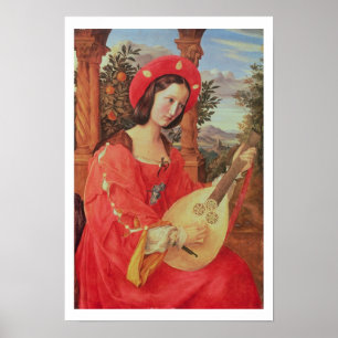 Carla Bianca von Quandt, c.1820 (olja på canvas) Poster