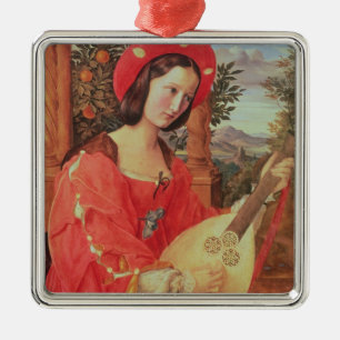 Carla Bianca von Quandt, c.1820 (olja på kanfas) Julgransprydnad Metall