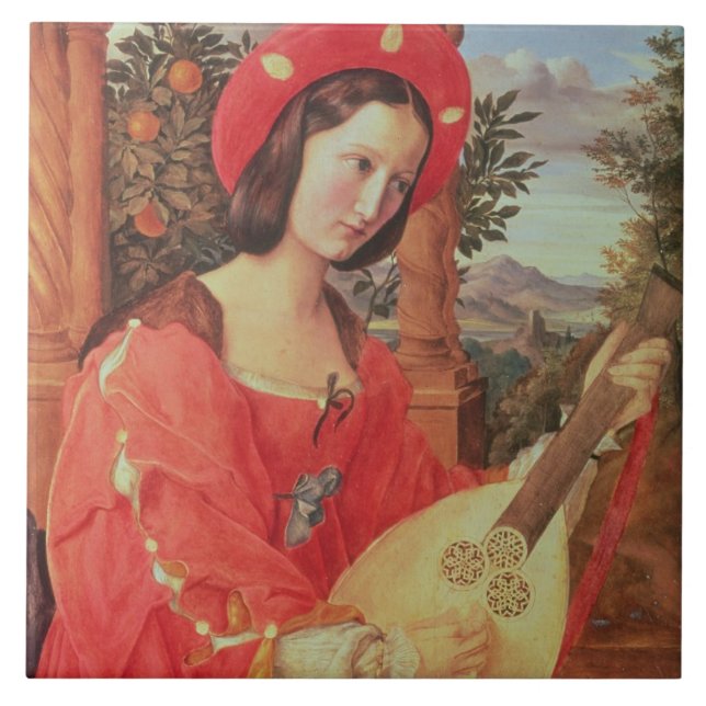 Carla Bianca von Quandt, c.1820 (olja på kanfas) Kakelplatta (Framsidan)