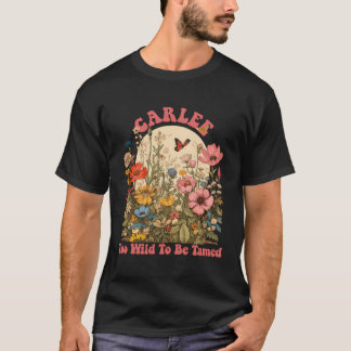 Carlee Namn Cute Retro Girls Wildblomme Carlee Nam T Shirt