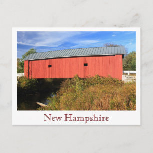 Carleton Covered Bridge Swanzey NH-sidvy Vykort