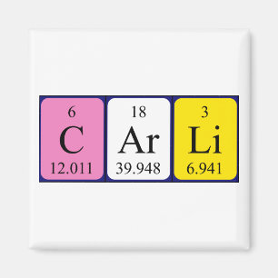 Carli Periodisk bord namn magnet