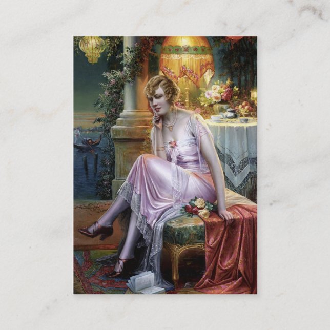 Carlier: Elegant dam Visitkort (Framsida)