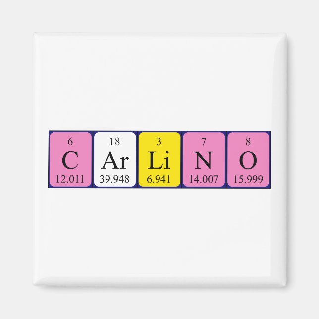 Carlino Periodisk magnet bord namn (Framsidan)