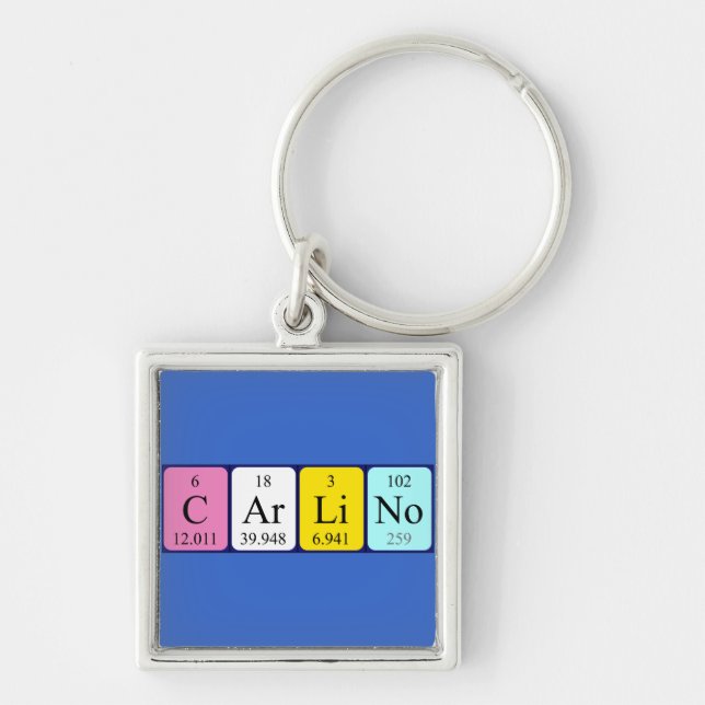Carlino Periodisk nyckelring bord namn (Framsidan)