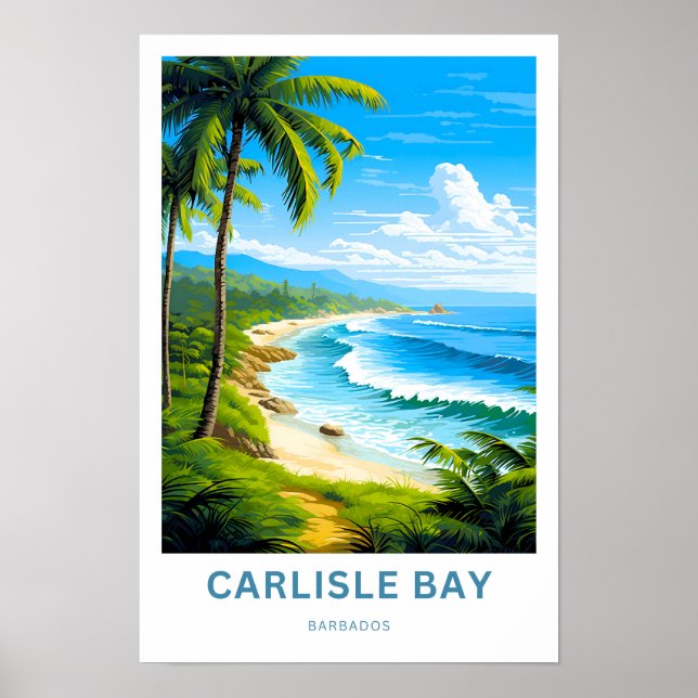Carlisle Bay Barbados Travel Skriv ut Poster (Framsidan)
