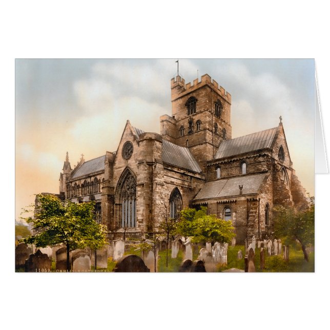 Carlisle Cathedral Cumbria England OBS Kort (Framsidan Horizontal)