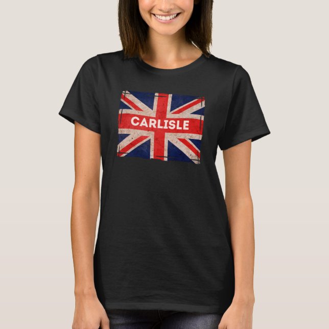 Carlisle Flag Border Town Proud North England T Shirt (Framsida)