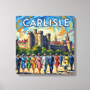 Carlisle slott Historiskt Monument Sträckt Canvas