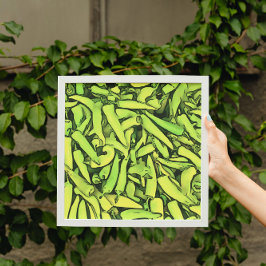 Carliston Banana Peppers Black Outline Art Poster