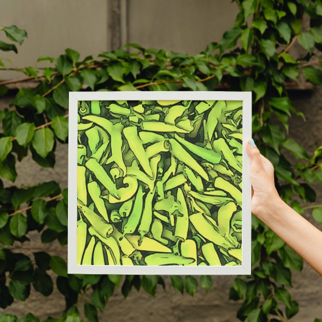 Carliston Banana Peppers Black Outline Art Poster (Skapare uppladdad)