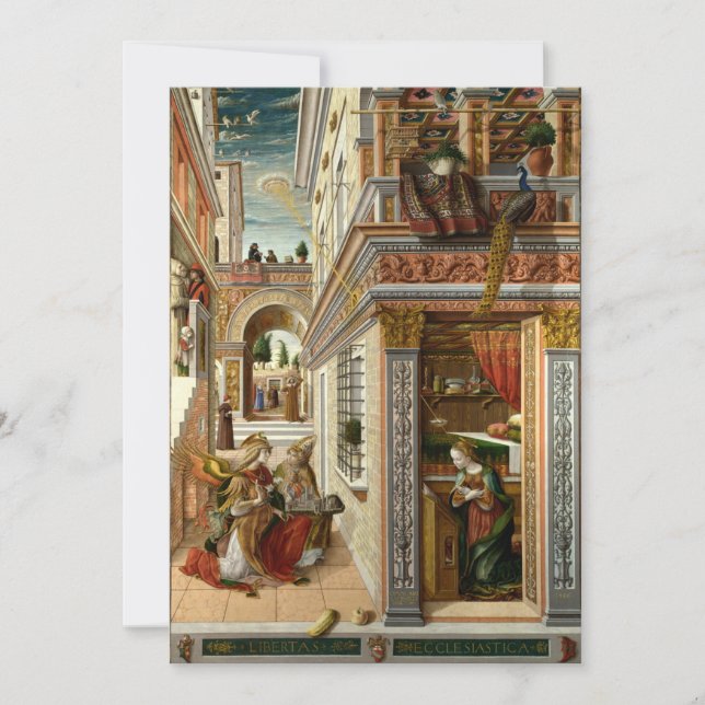 Carlo Crivelli - Annuncitionen med Saint Emid Inbjudningar (Framsida)