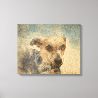 Carlos B. Hund Chihuahua Watercolor Canvas