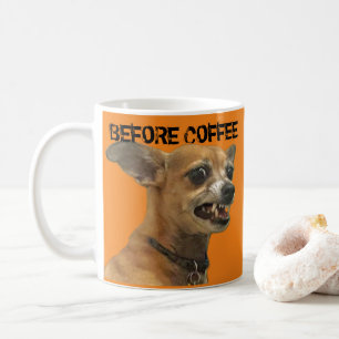 Carlos B. Hund före och efter kaffe MUGG
