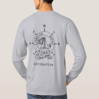 Carlos Boat Works LLC Logotyp Grått Basic Långärma T Shirt