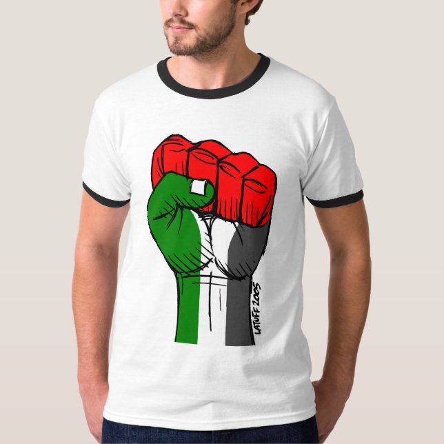 Carlos Latuffs palestinsk näveT-tröja T-shirt (Framsida)