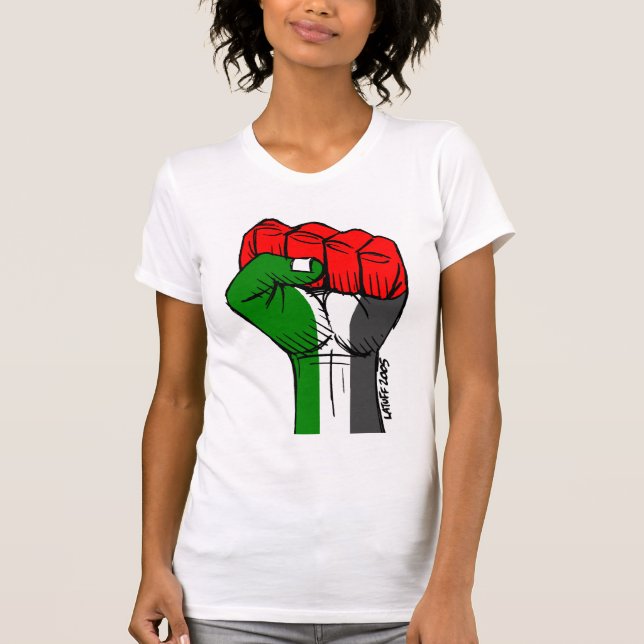 Carlos Latuffs palestinsk näveT-tröja T-shirt (Framsida)