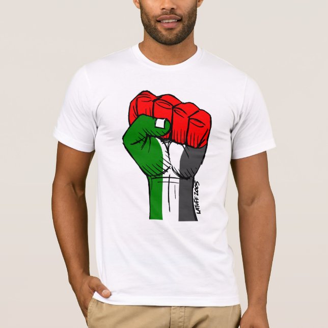 Carlos Latuffs palestinsk näveT-tröja Tee Shirt (Framsida)