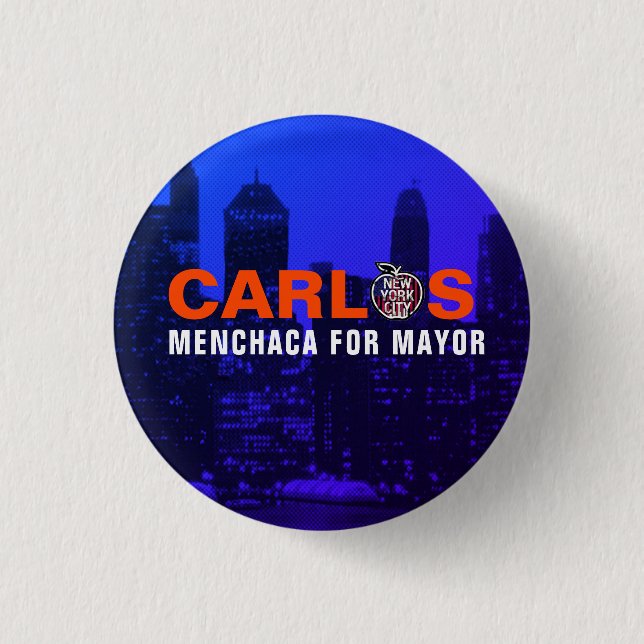 Carlos Menchaca för NYC Mayor 2021 Knapp (Framsida)
