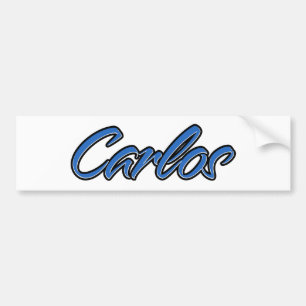 Carlos Namn blue Aufkleber Sticker Autoaufkleber Bildekal