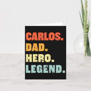 Carlos Pappa Hjälte Legend Personligt Anpassat Nam Kort