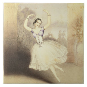 Carlotta Grisi (1819-99) i baletten av perien Kakelplatta