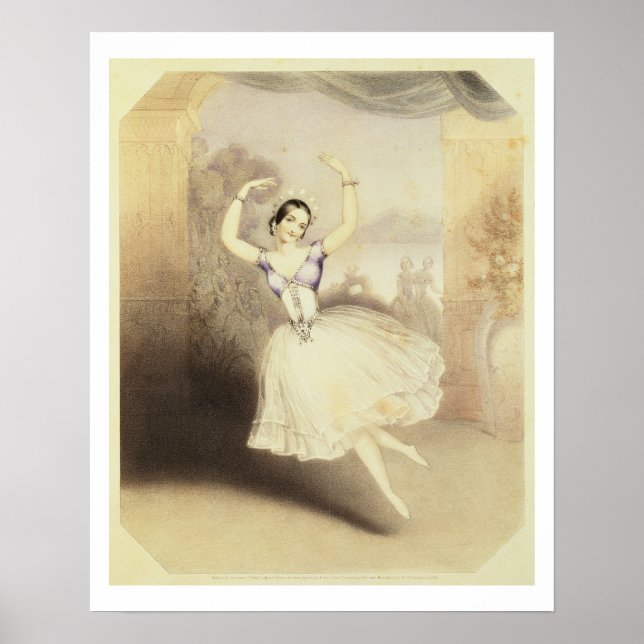 Carlotta Grisi (1819-99) i Peris lastpall Poster (Framsidan)