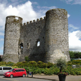 Carlow Castle ruins, Carlow town, Irland Vykort