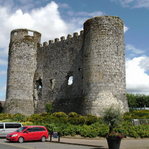 Carlow Castle ruins, Carlow town, Irland Vykort