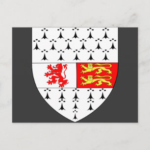 Carlow County Vapensköld, Irland Vykort