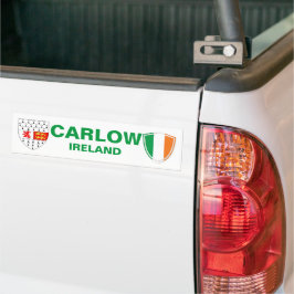 Carlow Ireland Vapensköld och Irish Flagga Bumper  Bildekal