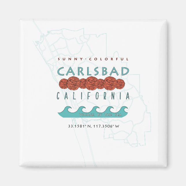 Carlsbad Califonia Design Magnet (Framsidan)