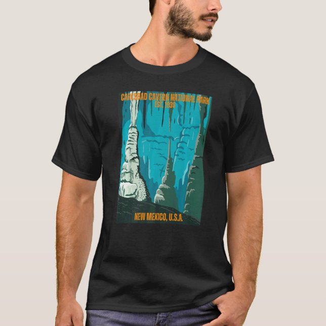 Carlsbad Cavern National Park New Mexico State Sou T Shirt (Framsida)