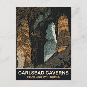 Carlsbad Caverns, Giant och Twin Domes, Resa Vykort
