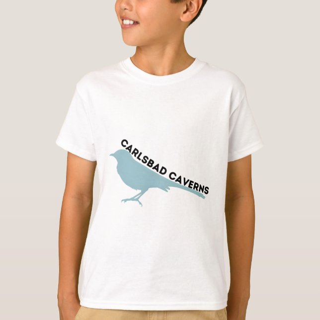 Carlsbad Caverns härmtrast park logotyp T Shirt (Framsida)