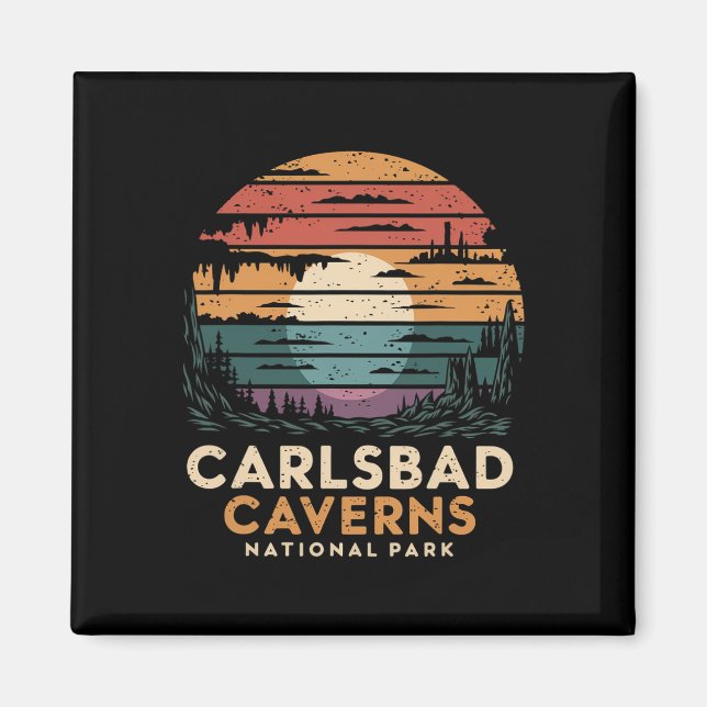 Carlsbad Caverns National Park New Mexico Vandring Magnet (Framsidan)