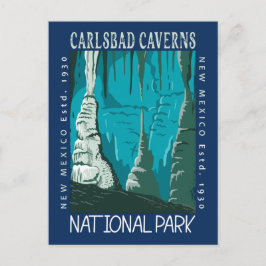 Carlsbad Caverns National Park Vintage Distressed Vykort