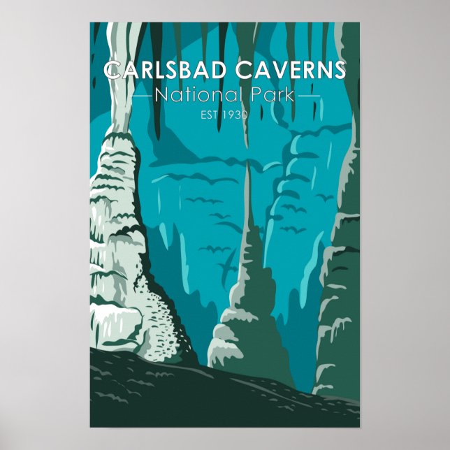 Carlsbad Caverns National Park Vintage Poster (Framsidan)