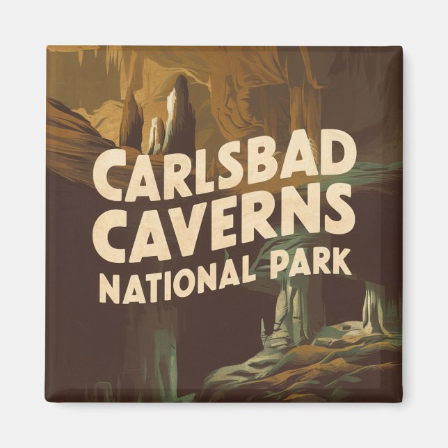 Carlsbad Caverns nationalpark Cave Magnet (Framsidan)