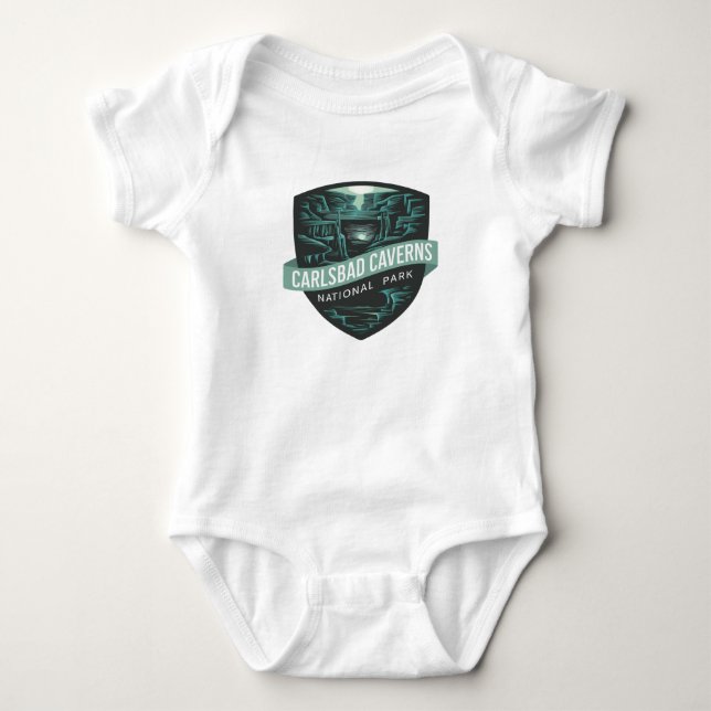Carlsbad Caverns nationalpark Emblem T Shirt (Framsida)