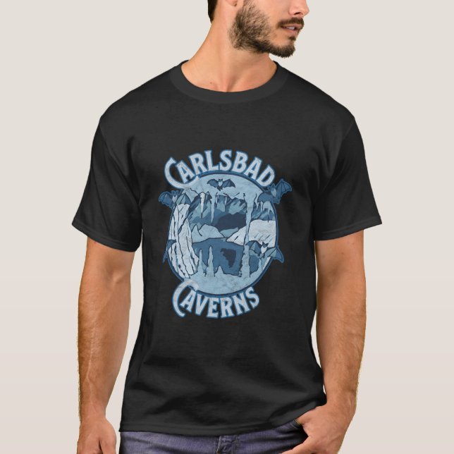 Carlsbad Caverns Nationalpark Fladdermus T Shirt (Framsida)