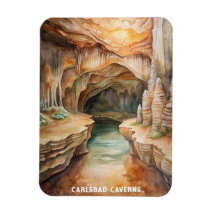 Carlsbad Caverns nationalpark - målning av vattenf Magnet